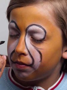 Kinderschminken Löwe - Gesicht nachzeichnen 3 Kinderschminken Löwe - Gesicht nachzeichnen 3