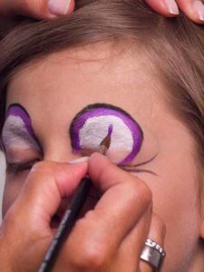 Kinderschminken Clown - Augenstrich Kinderschminken Clown - Augenstrich
