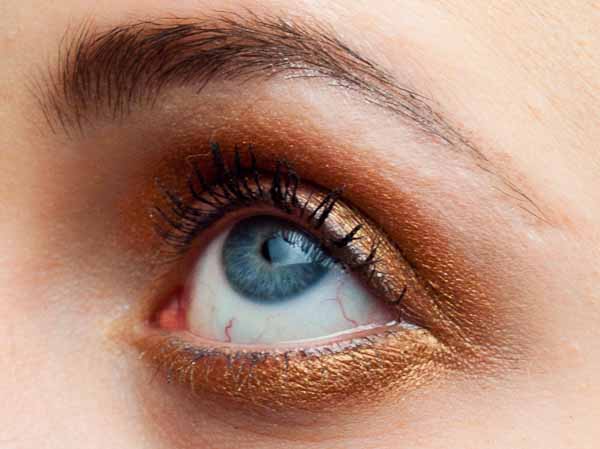 Lidschatten unten Bronzenes Augen Makeup unten Bronzenes Augen Make up