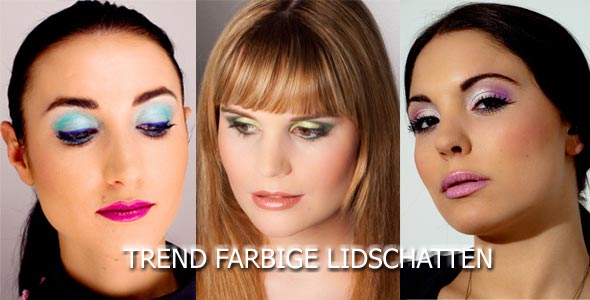 Trend farbige Lidschatten