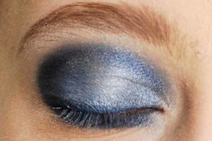 Blaues Smokey Eyes - Highlighter setzen