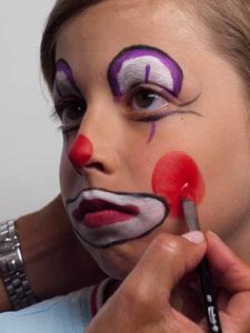 Clown gesicht malen anleitung