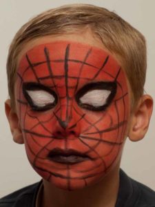 Spiderman schminken - Lippen