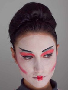 Kostüme für Halloween - Geisha Make up