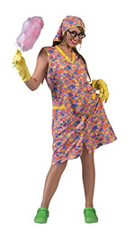 9-teiliges Oma Kostüm Set - Inklusive Perücke, Rollator & Schmuck Für Karneval & Halloween