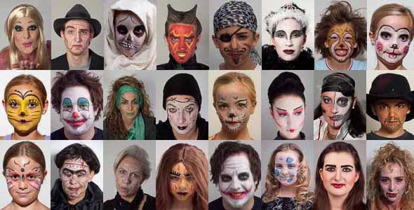 Karneval Fasching Schminken Make Up Vorlagen Ideen