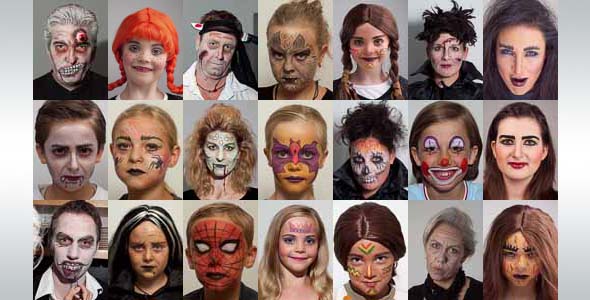 Karneval Fasching Schminken Make Up Vorlagen Ideen