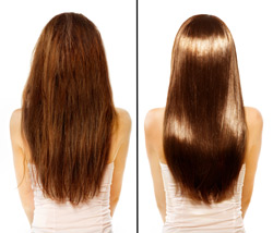 Keratin Haarglättung vorher-nachher