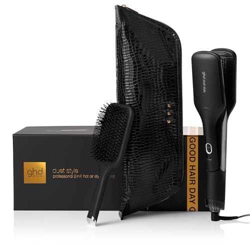 Schwarzes GHD Duet Style Geschenkset mit Paddle Brush und Tasche